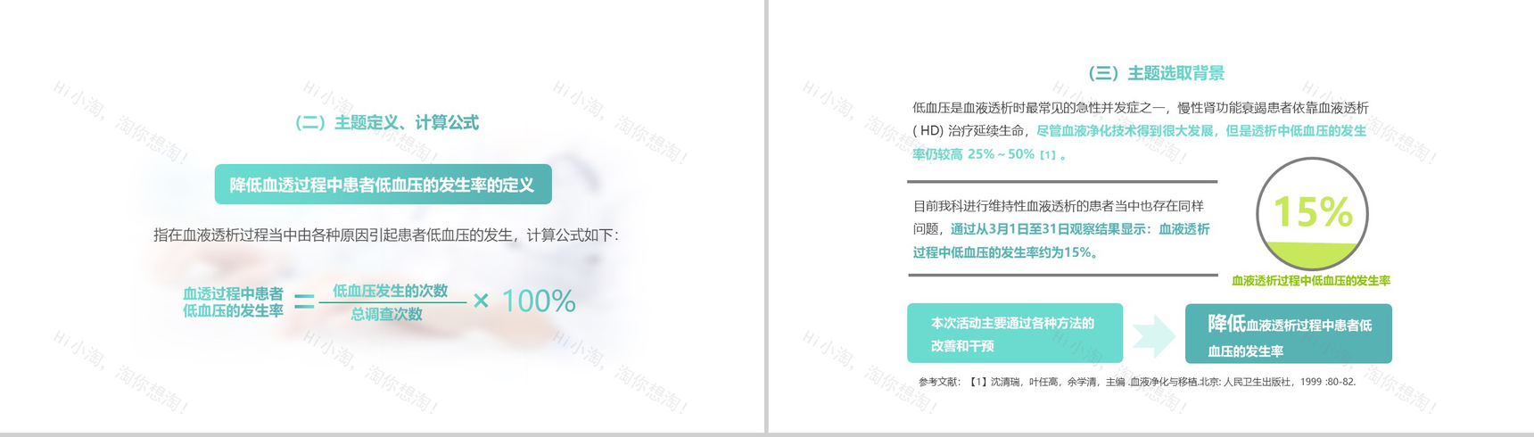 清新淡雅简约医学品管圈主题汇报PPT模板-5