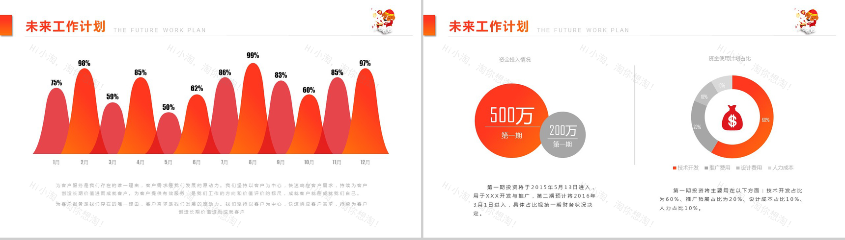 卡通动态年终总结PPT模板-13