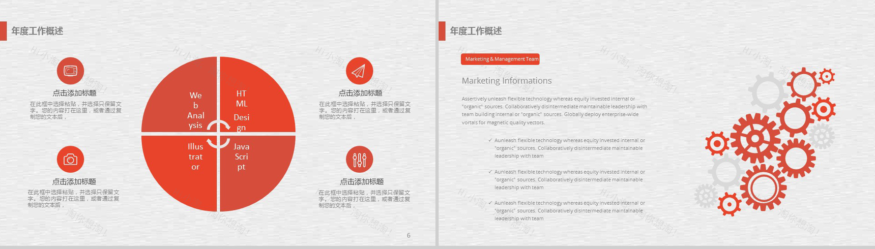 文艺范绘画龙虾餐饮行业宣传推广工作汇报PPT模板-4