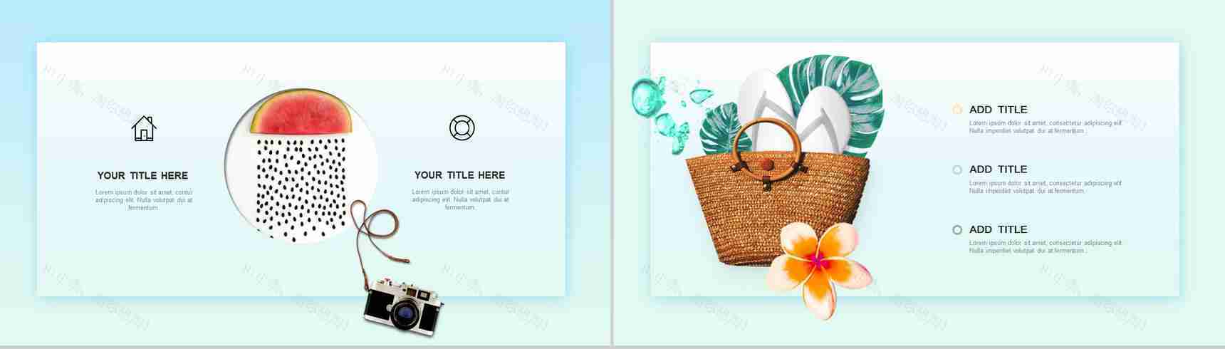 你好8月宣传活动夏季PPT模板-4