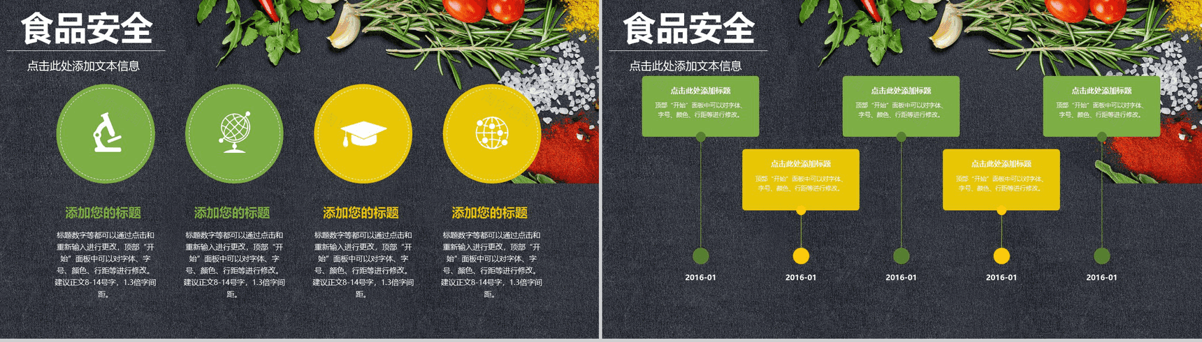 大气食品安全饮食文化工作总结汇报PPT模板-3