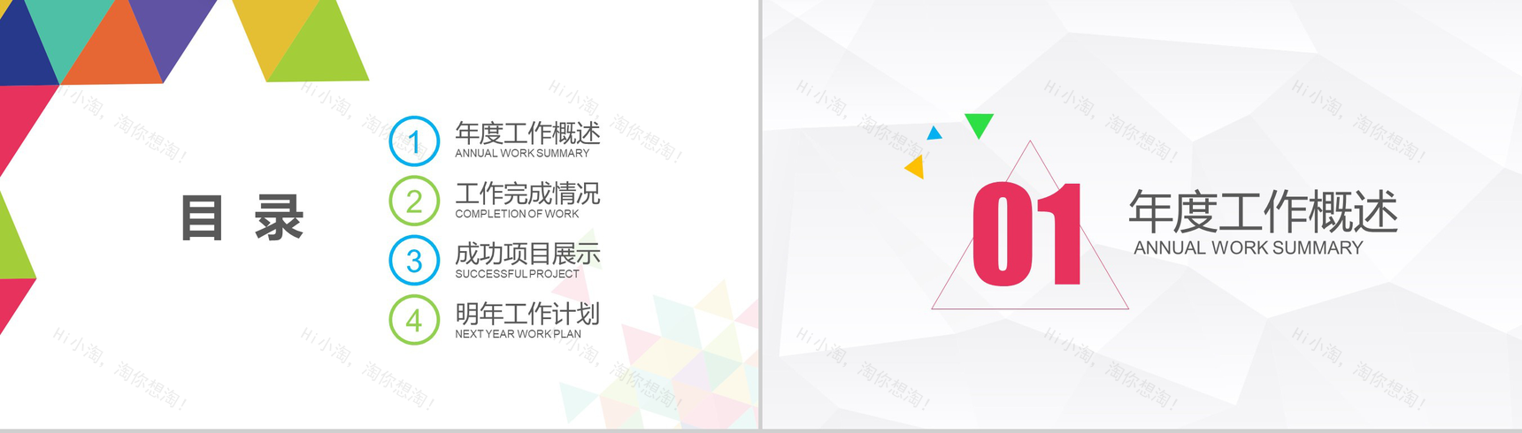 简洁商务工作总结数据分析新年计划PPT模板-2