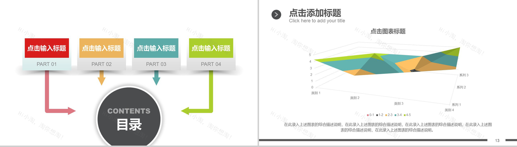 多图表数据分析通用PPT模板-7