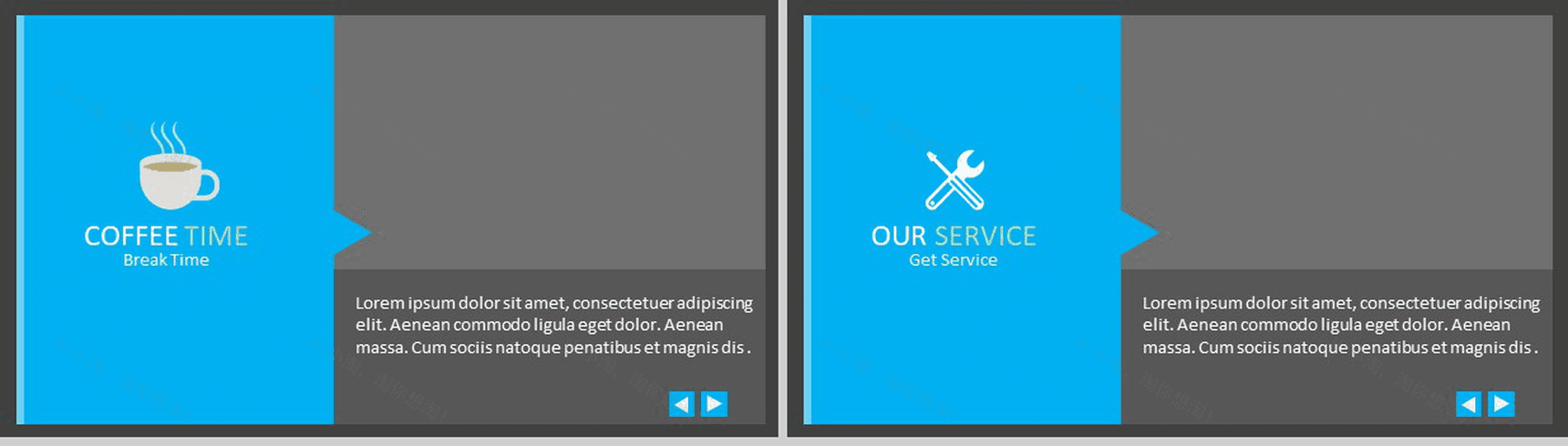 扁平风格商务演讲汇报通用PPT模板-10