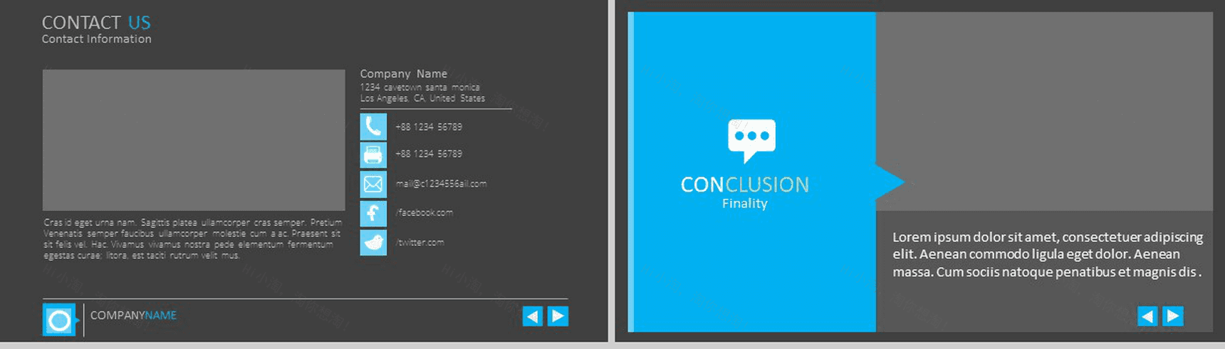 扁平风格商务演讲汇报通用PPT模板-16