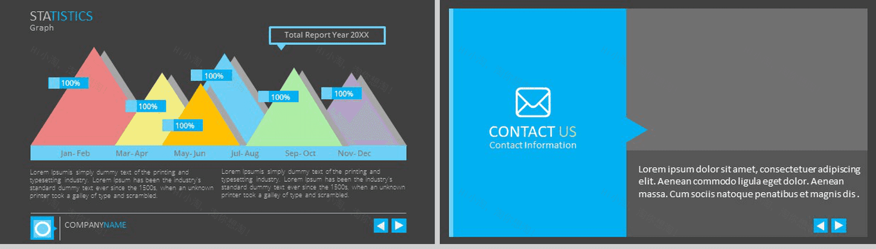 扁平风格商务演讲汇报通用PPT模板-15