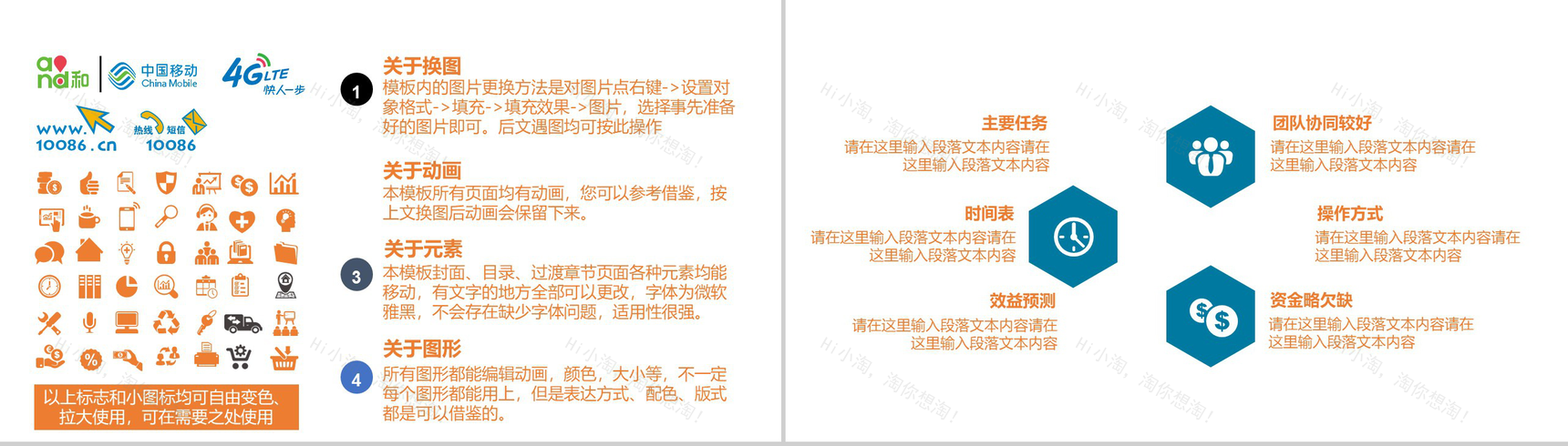 中国移动通信集团工作汇报PPT模板-3