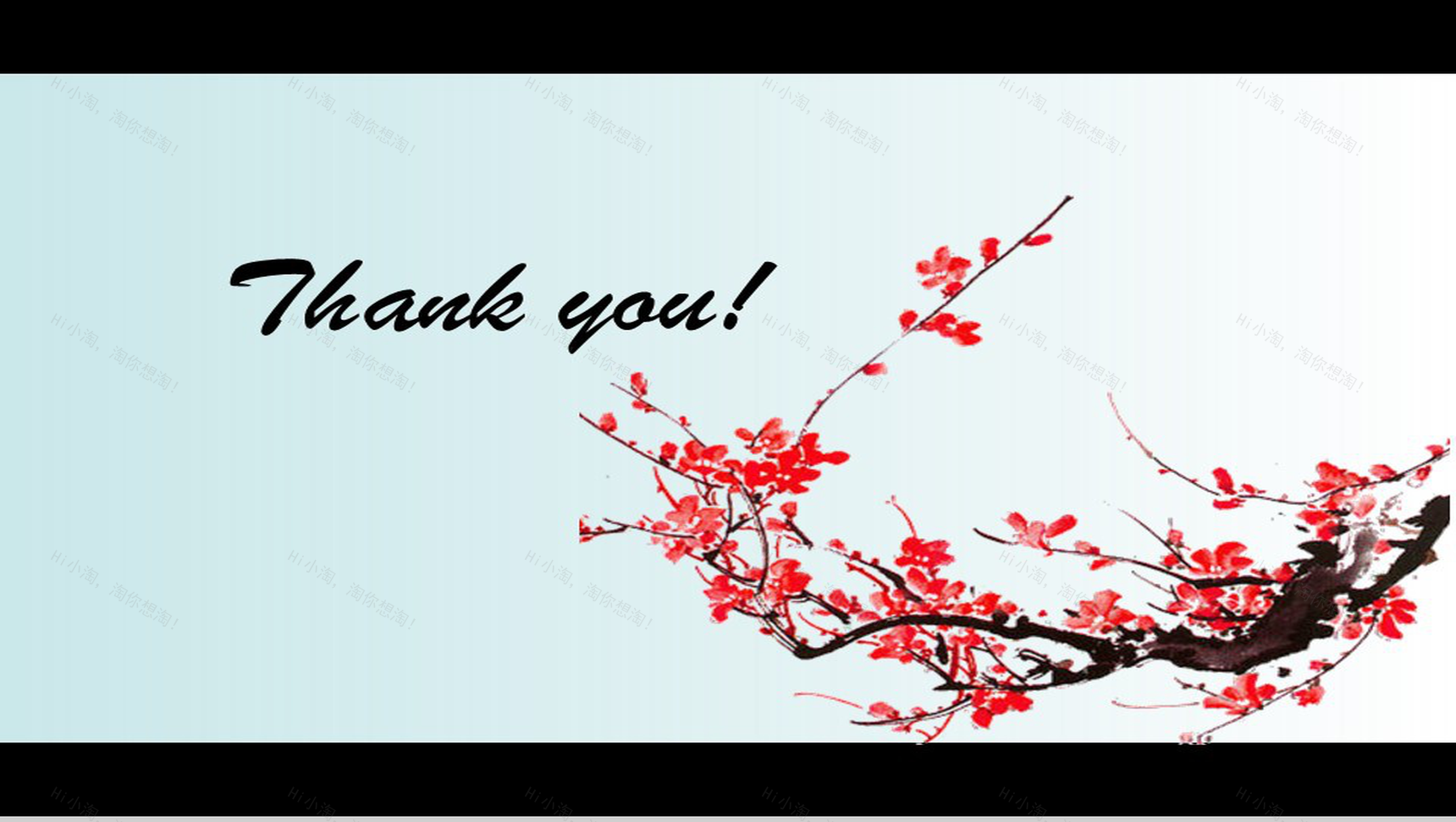 古典唯美水墨梅商务汇报PPT模板-6