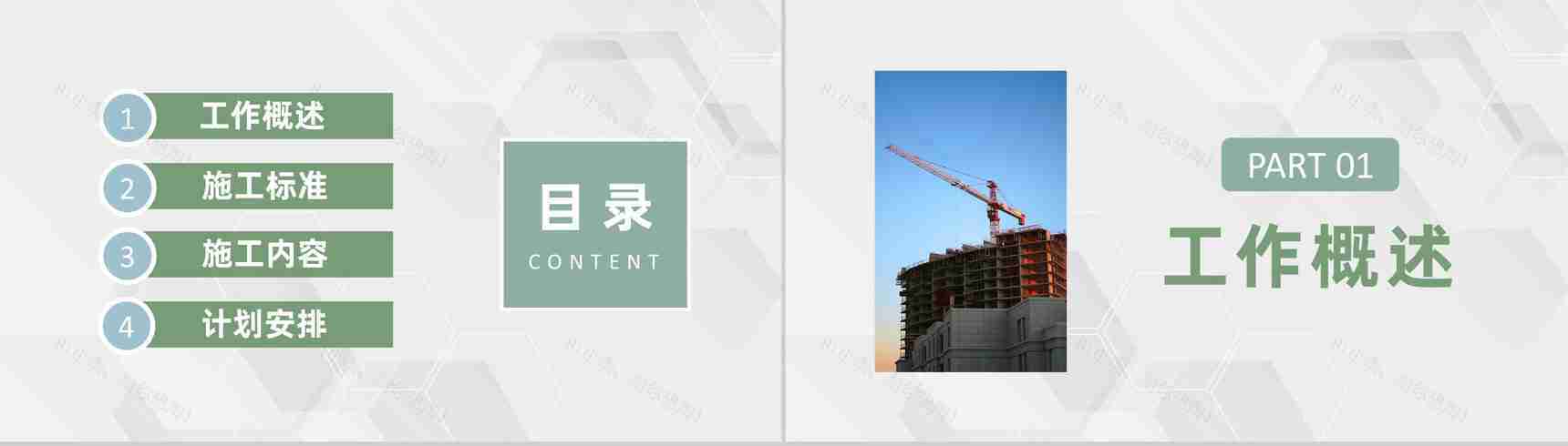 房地产公司工程建设施工方案安全施工实施计划PPT模板-2