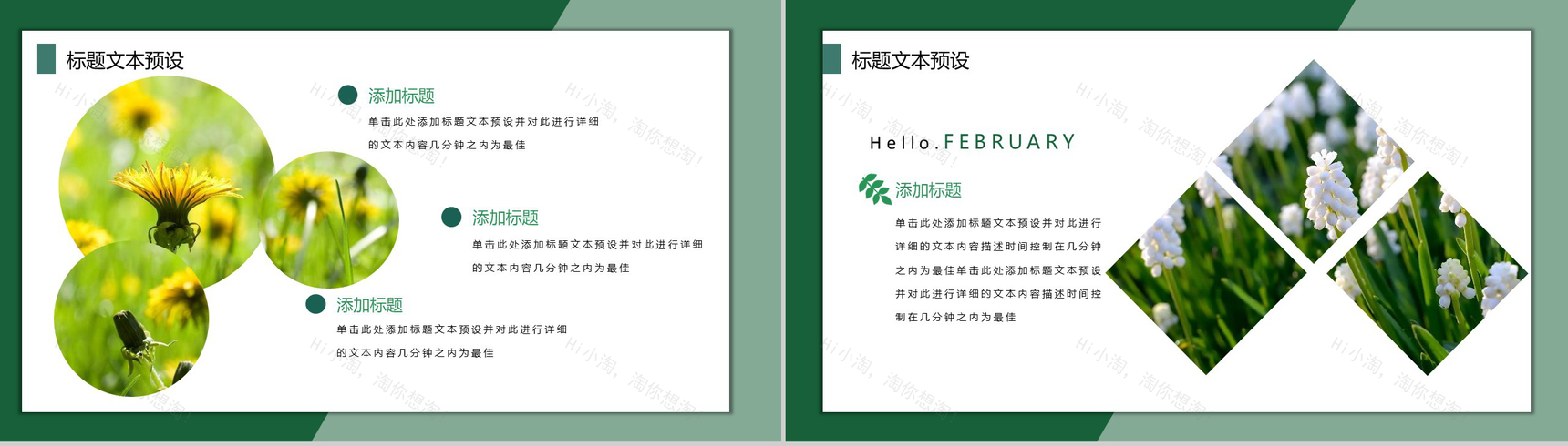 2019二月春华已半归月度总结PPT模板-6