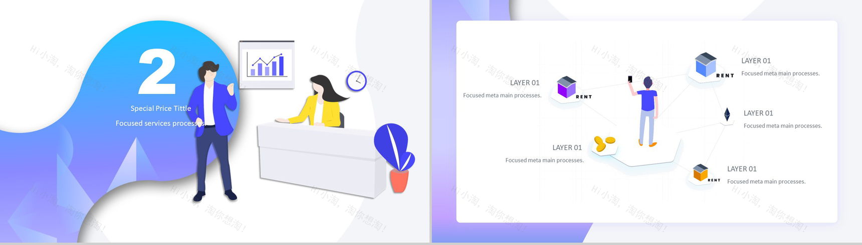 小清新2.5D科技幻彩人工智能网页版PPT模板-5