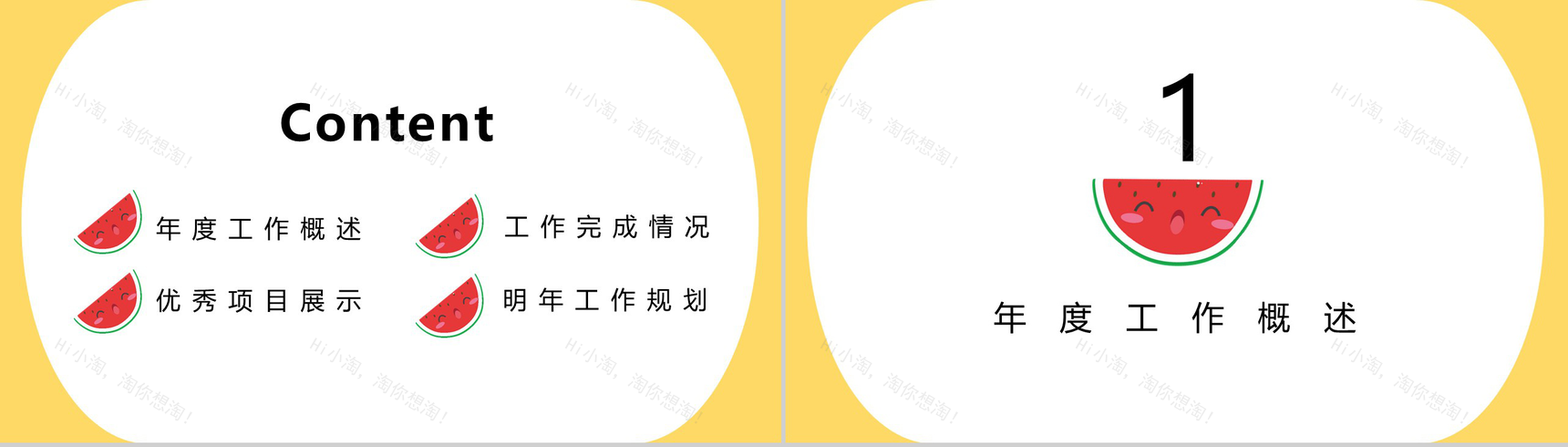 我的夏天水彩清新风工作总结计划PPT模板-2