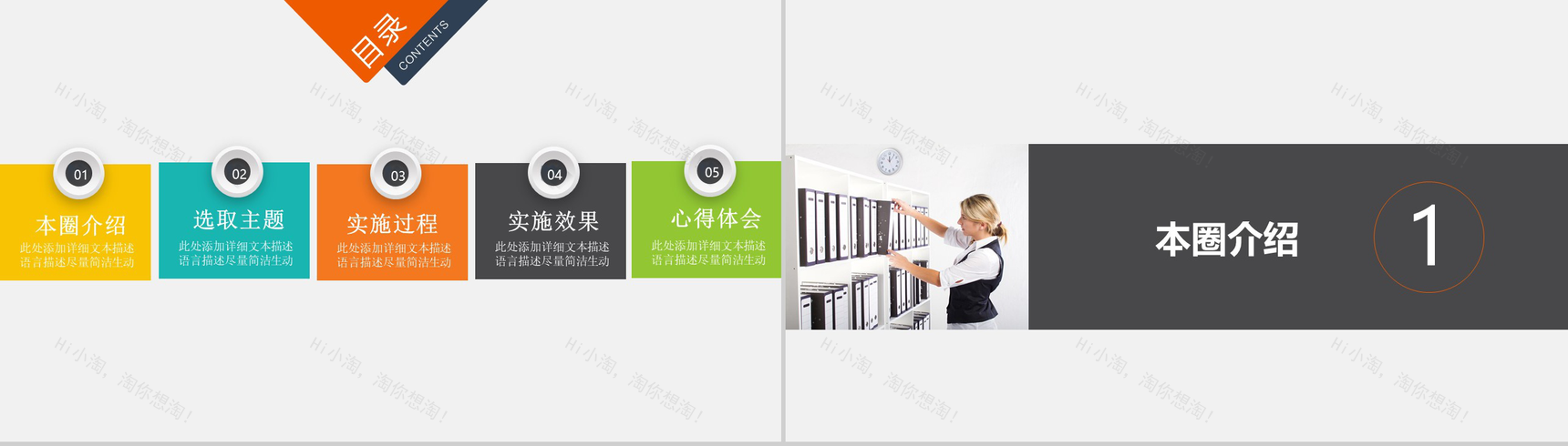 简约品管圈成果汇报医疗医药医学工作汇报总结PPT模板-2