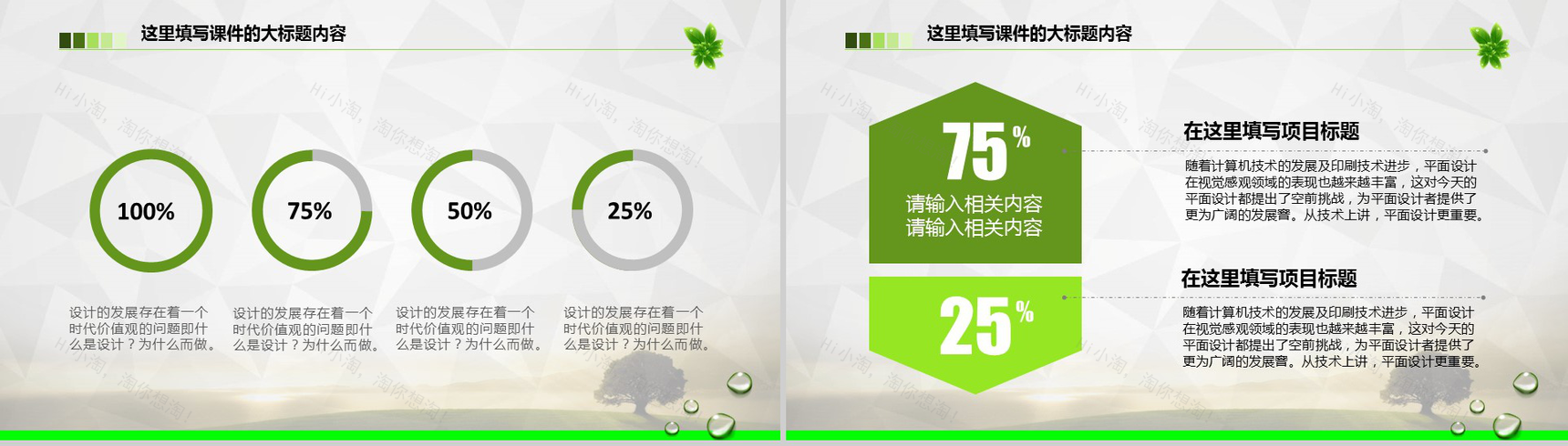 环保行业专用绿色时尚工作汇报年度总结PPT模板-4