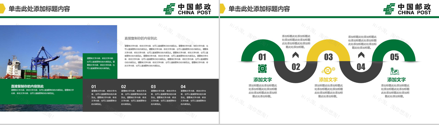 中国邮政快递完整框架工作总结PPT模板-8