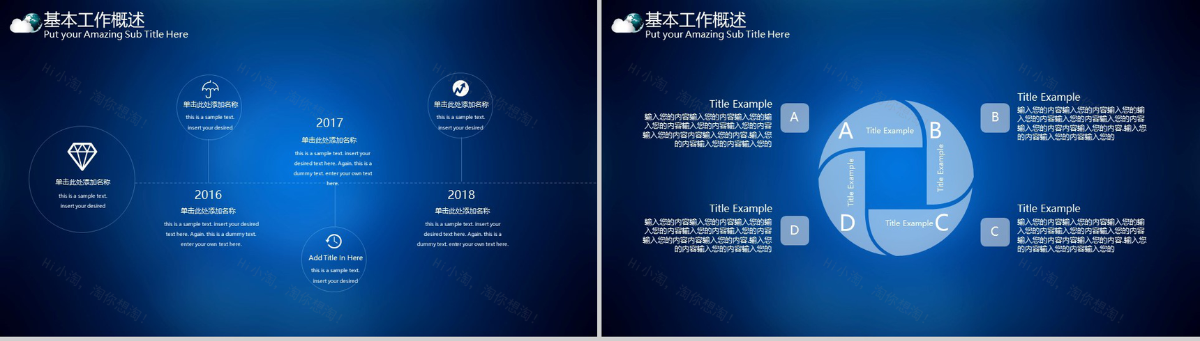 炫酷蓝色信息科技公司产品介绍年终工作总结汇报PPT模板-3