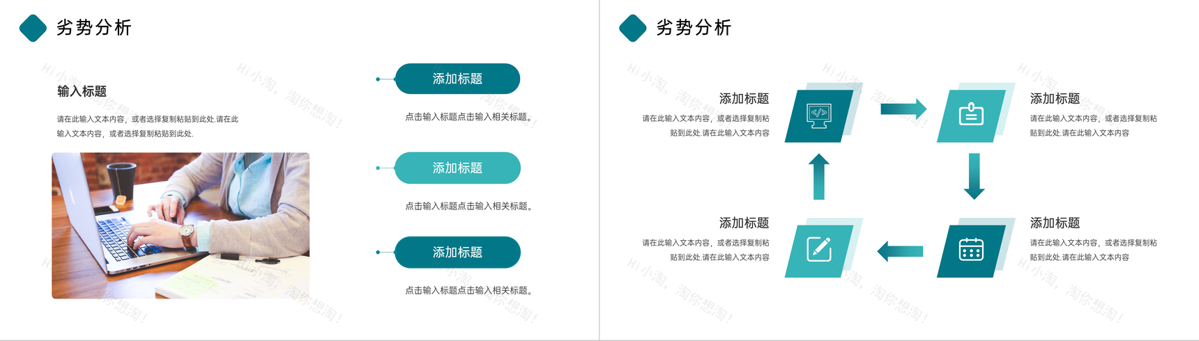 绿色清新公司SWOT案例分析模板项目SWOT战略分析汇报PPT模板-5