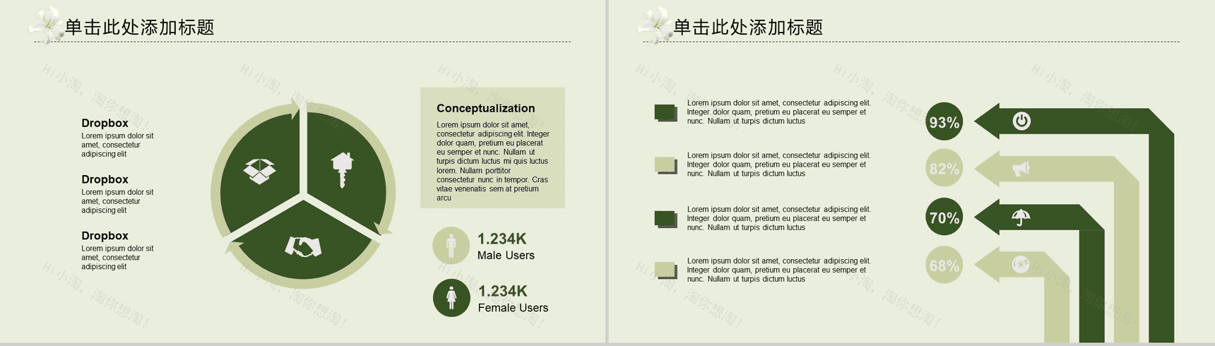 淡雅唯美工作汇报总结商务通用PPT模板-12