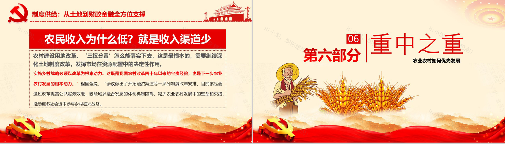 精致简约中央农村工作会议实现乡村振兴战略PPT模板-13