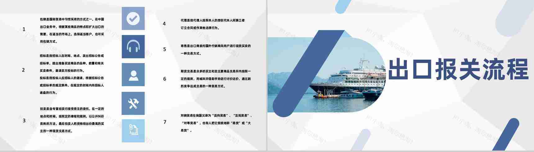 物流运输行业出口贸易流程及代理业务工作汇报PPT模板-9
