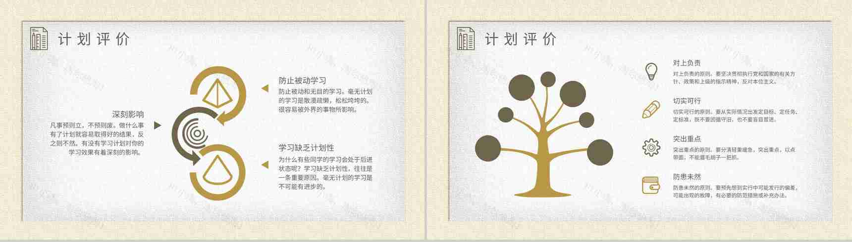 中小学生个人学习计划安排学期课程内容规划总结PPT模板-3