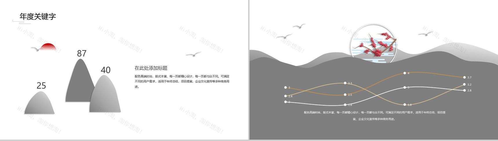 极简素雅中国风高端年终工作总结PPT模板-14