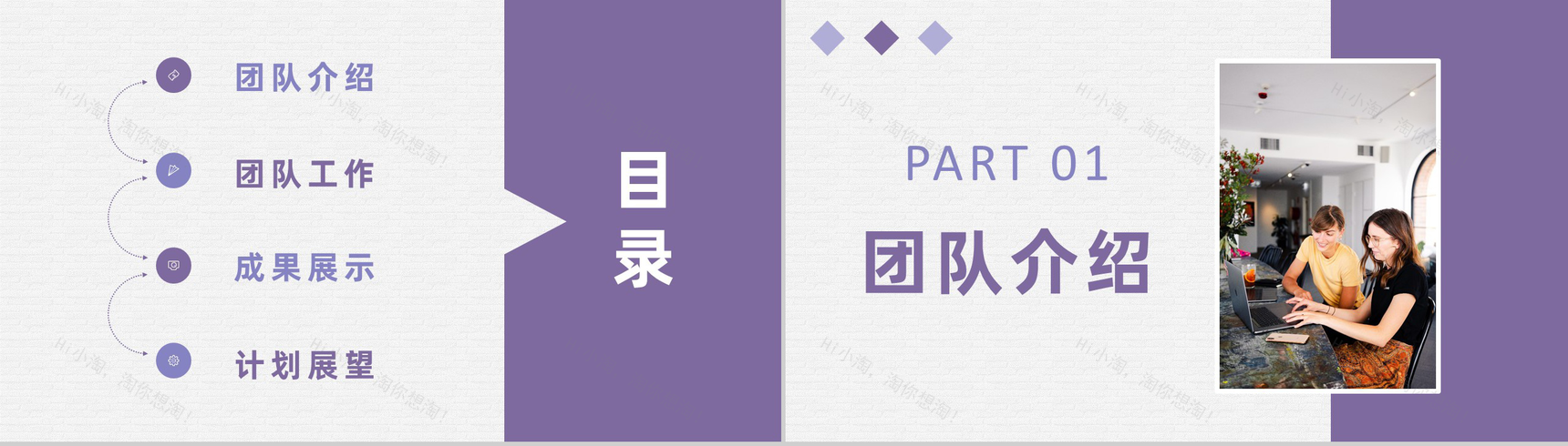 企业项目团队成员工作情况介绍项目成果汇报总结PPT模板-2