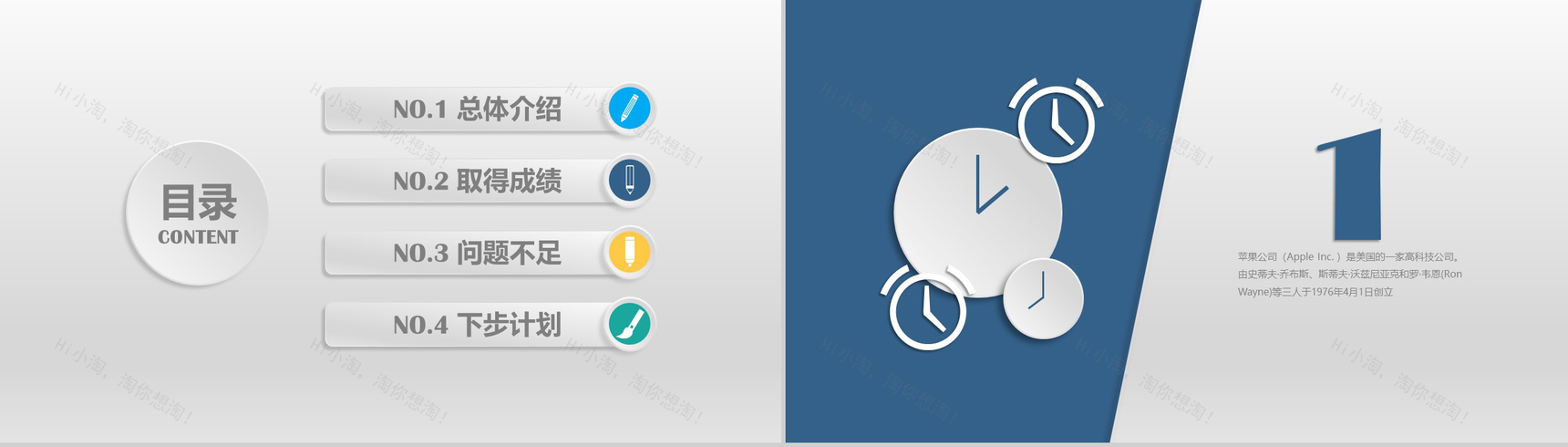 微立体企业工作汇报商务PPT模板-2