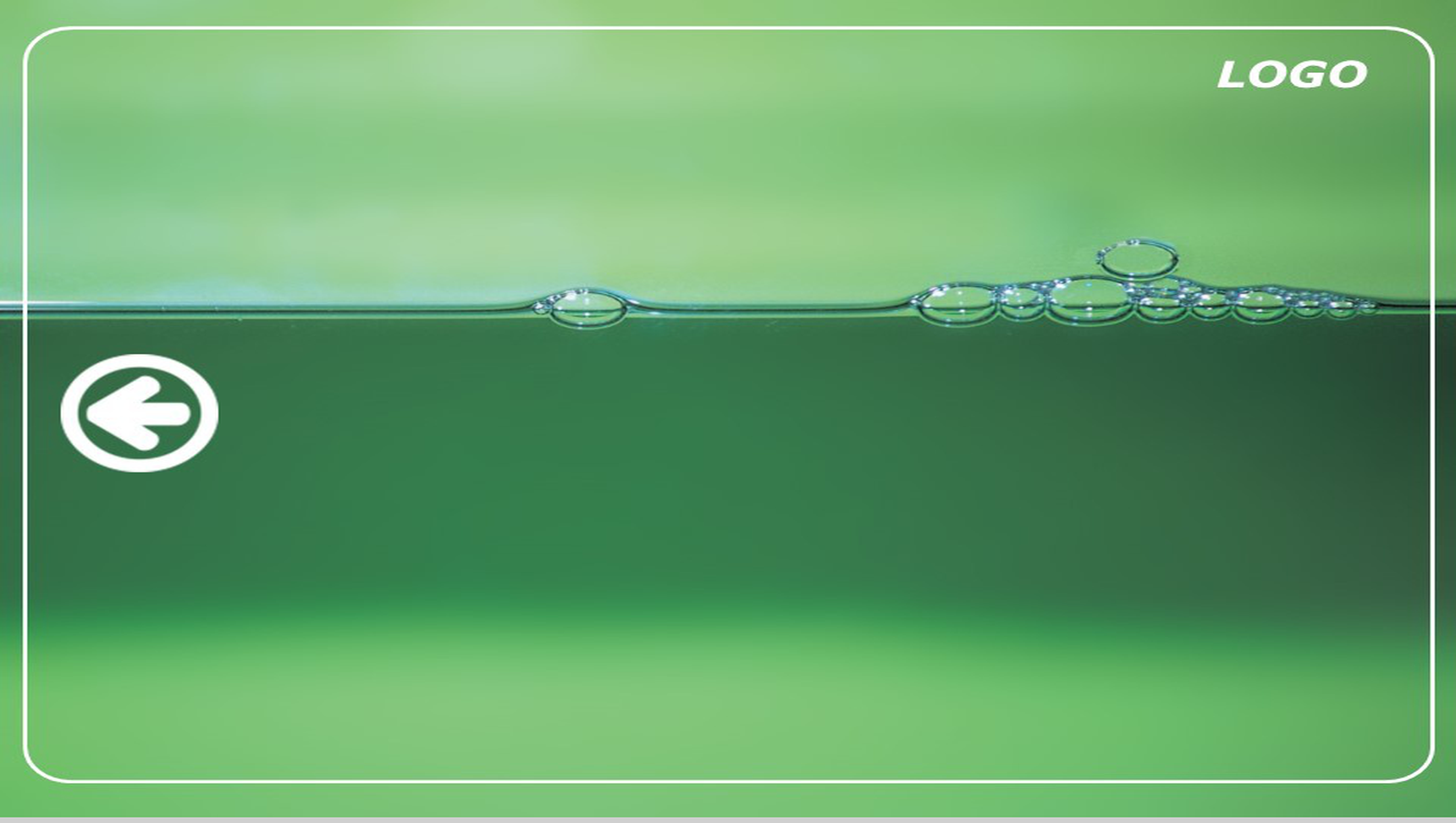 创意水滴景象商务通用PPT模板