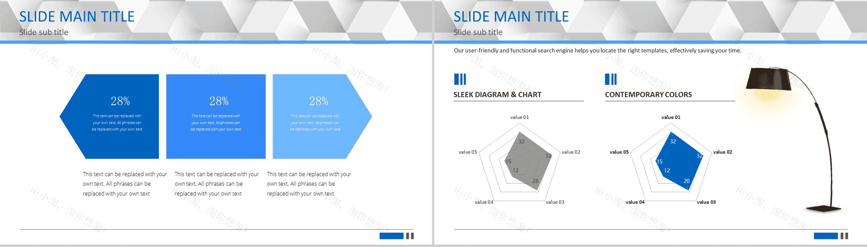 白色大气扁平风格商务总结年终汇报通用PPT模板-7