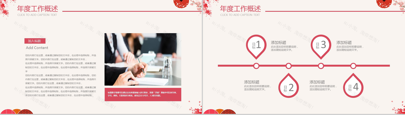 大气唯美日系清新简约述职报告PPT模板-3