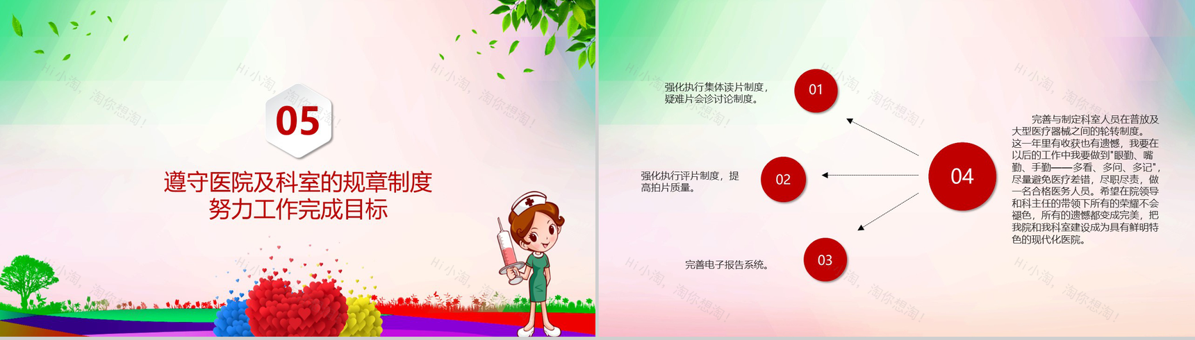 医院年终个人工作总结通用PPT模板-7