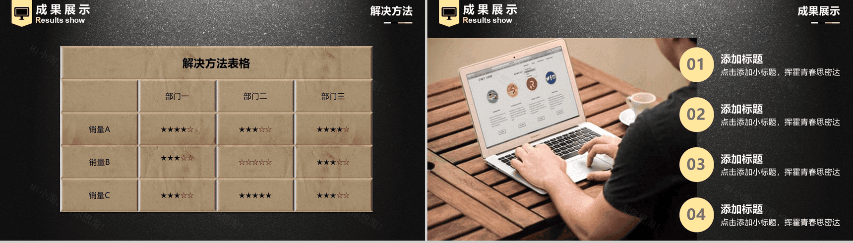 黑色大气震撼商业工作汇报PPT模板-11