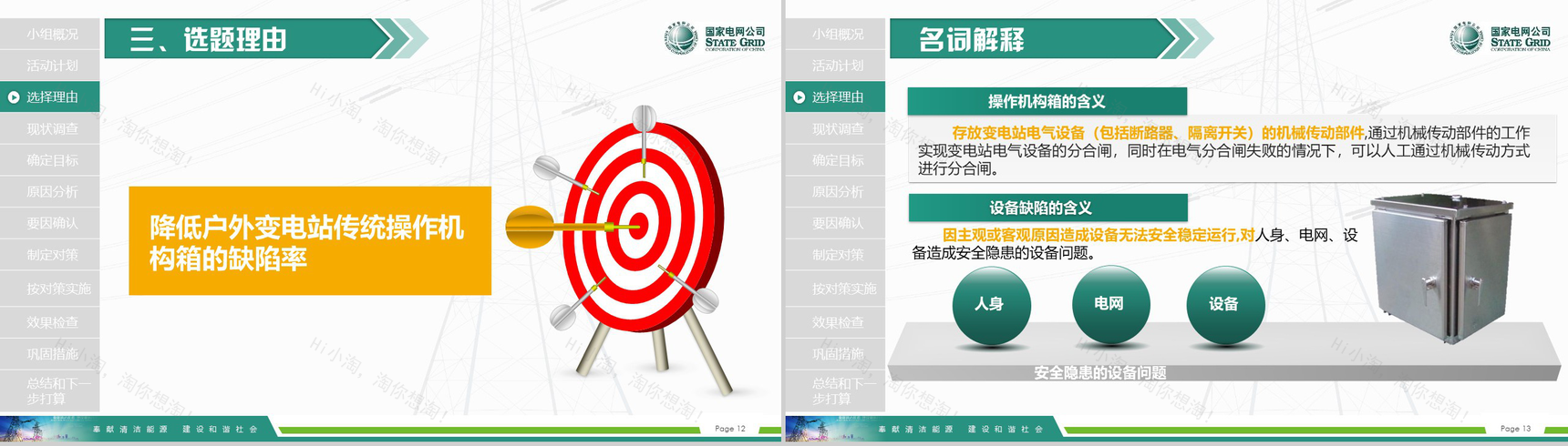 国家电网导航国家电网QC工作汇报PPT模板-7