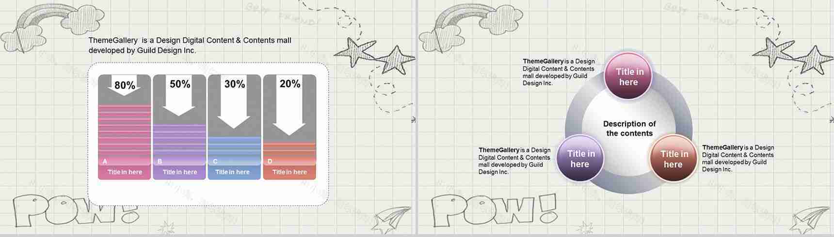 灰色卡通手绘通用PPT模板-14