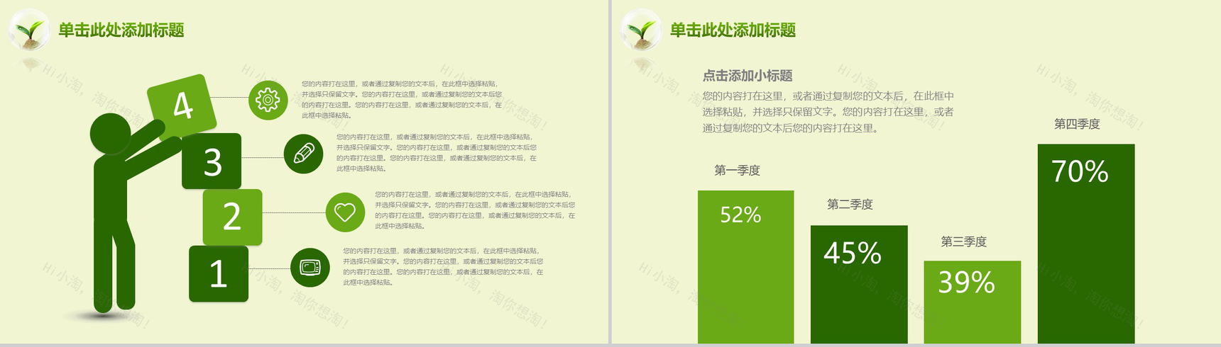 节能简约绿色环保年度工作总结汇报PPT模板-14