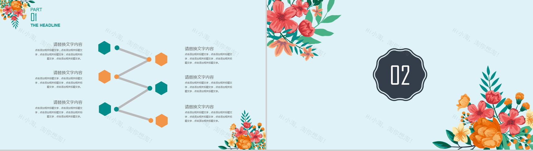 清新文艺工作汇报商务PPT模板-5