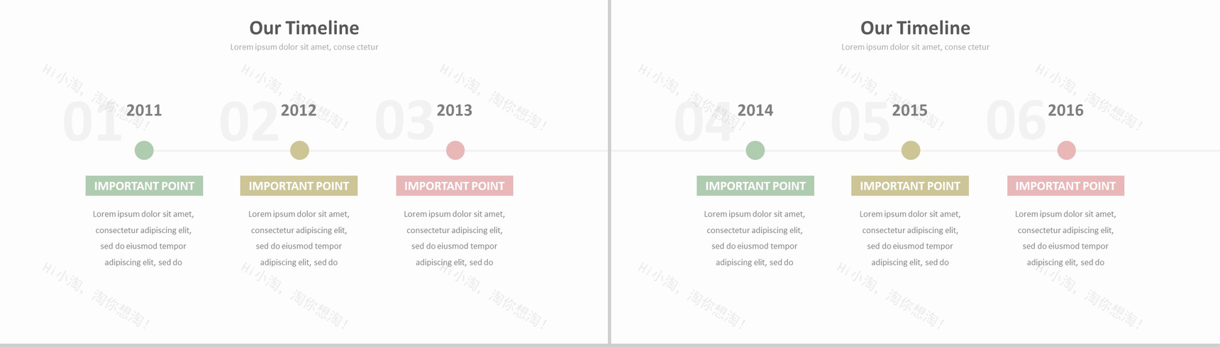 40页小清新组织结构时间线图表-5
