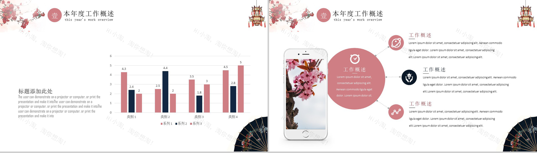 简约清新述职报告总结PPT模板-4