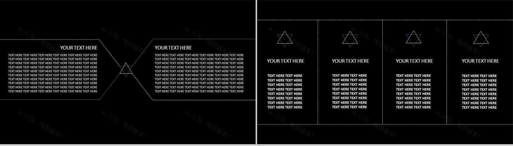 星空欧美商务汇报通用PPT模板-6