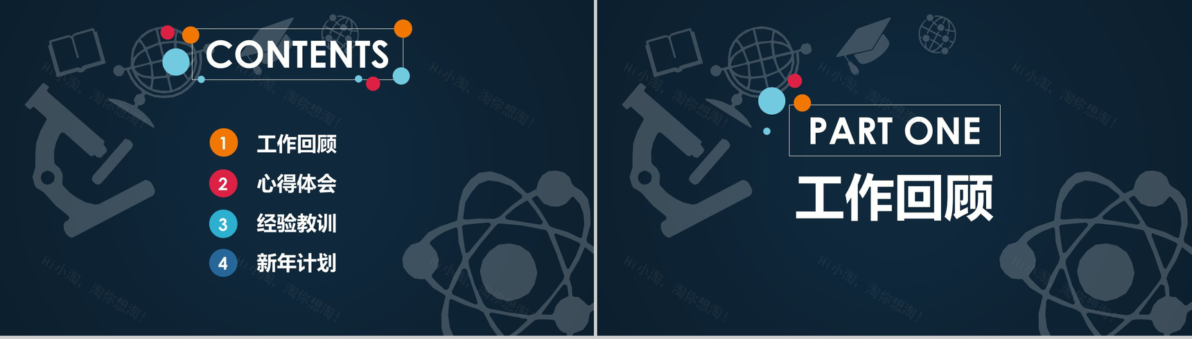 炫彩黑色大气微立体实习转正述职报告年终总结PPT模板-2