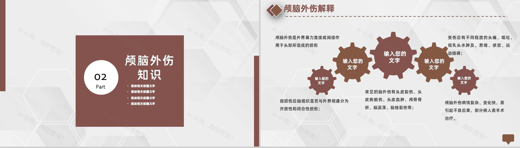 医疗医学颅脑外伤护理查房工作汇报PPT模板-5