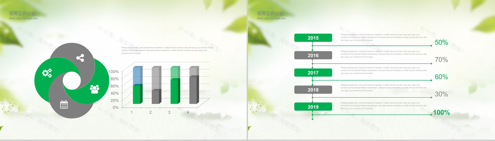 绿色商务环境保护工作总结汇报PPT模板-11
