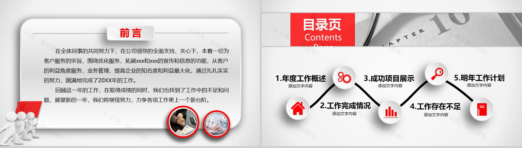 个性简约个人总结年度工作总结汇报PPT模板-2