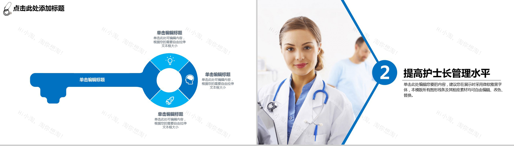 时尚医学医疗医生工作汇报总结PPT模板-4