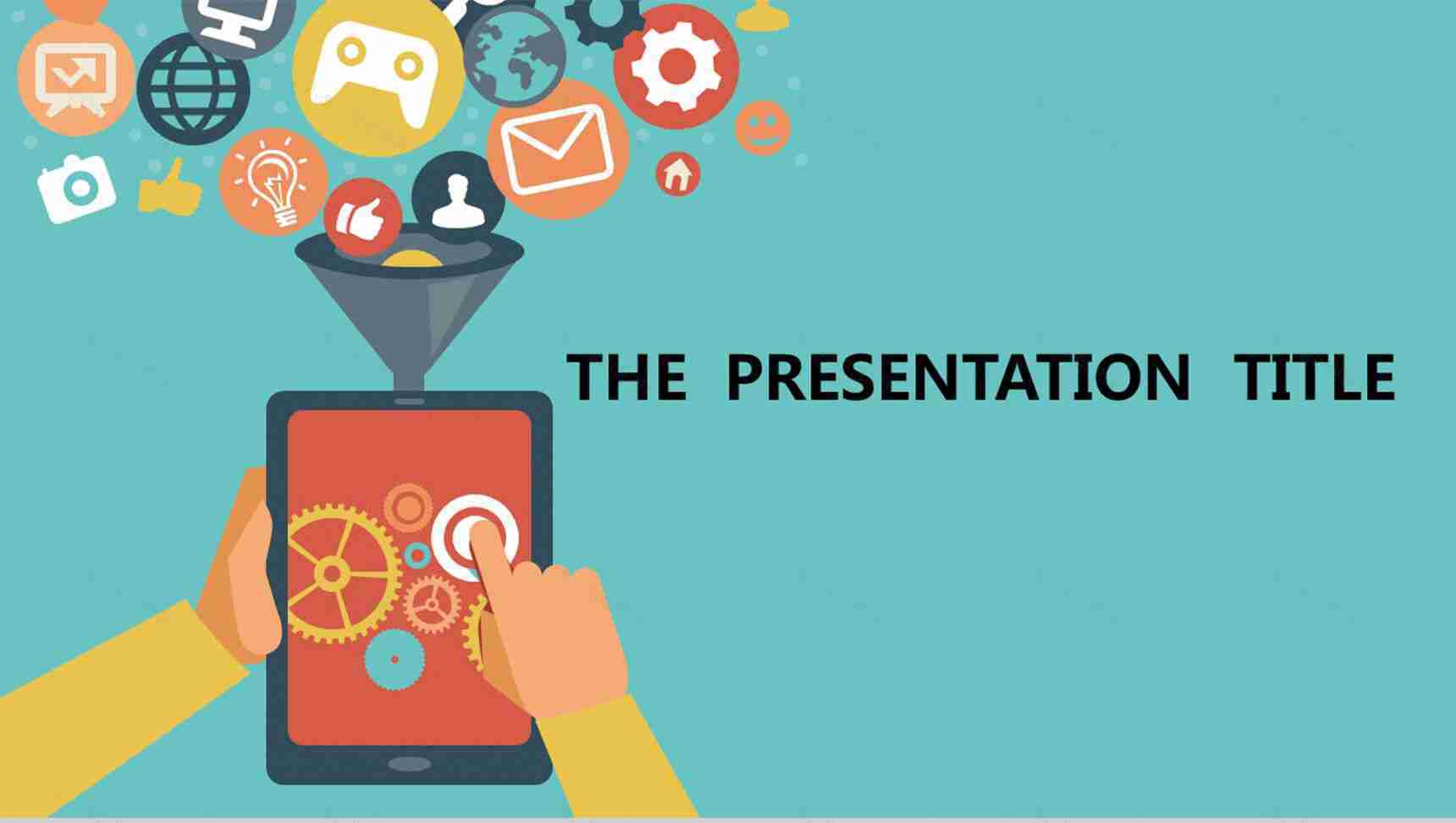 蓝色商务欧美通用PPT模板-1