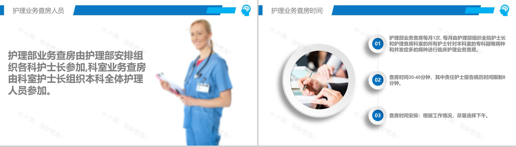 护理业务查房课件PPT模板-7