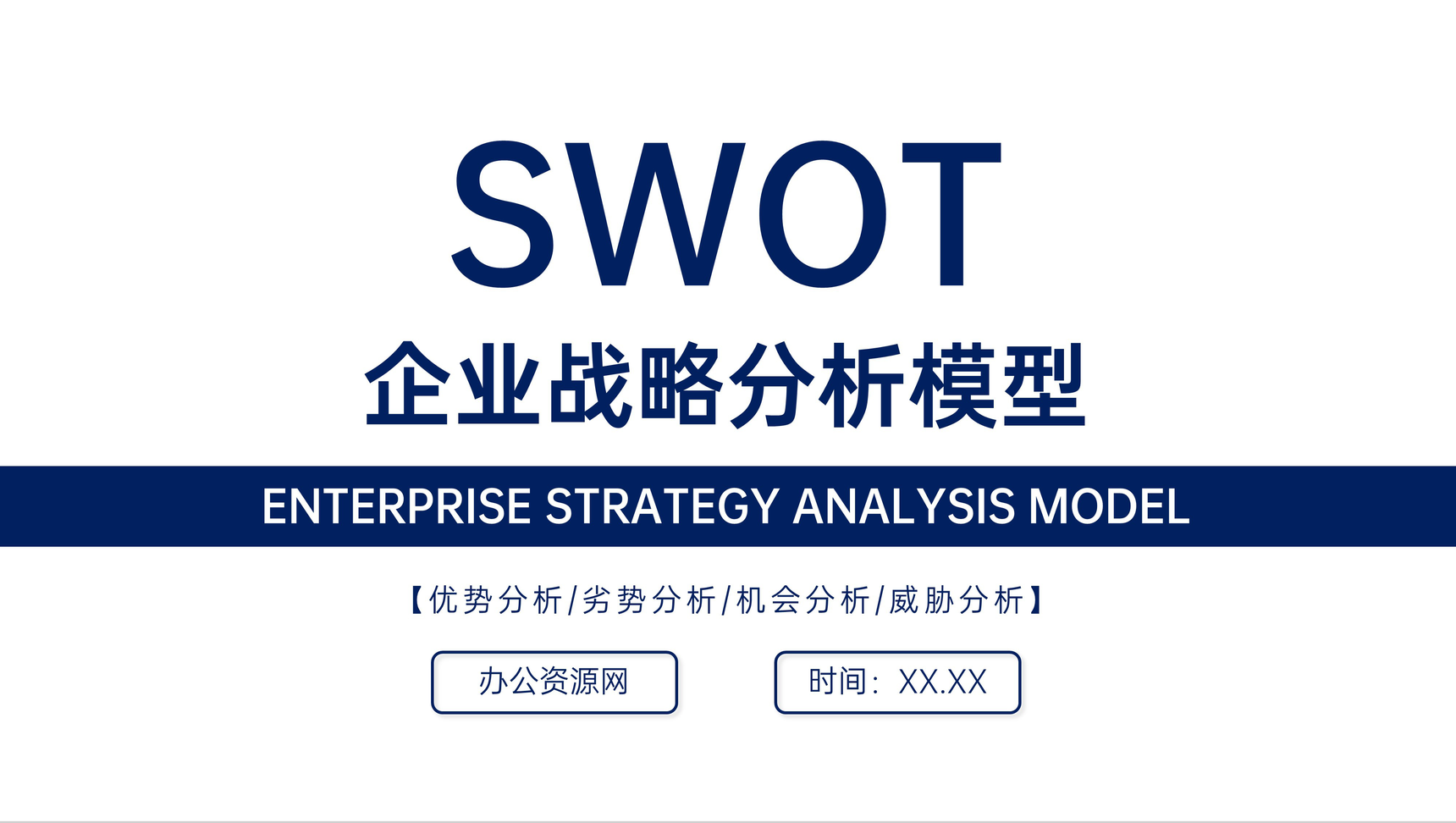 大学生个人职业定位SWOT分析汇报总结通用PPT模板