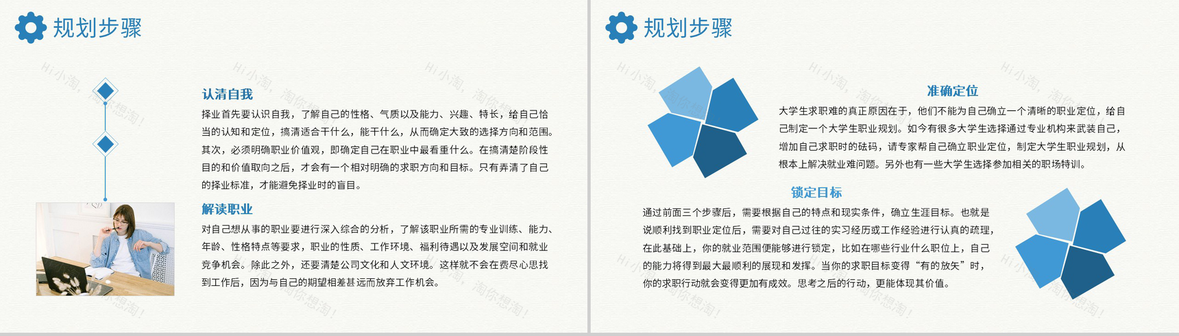 蓝色实用大学生个人职业定位职业生涯规划书范文PPT模板-5