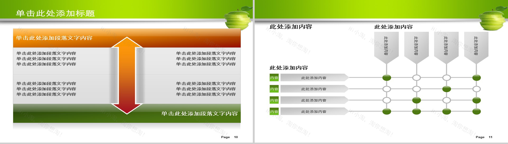 绿色清馨自然工作报告类PPT模板-6